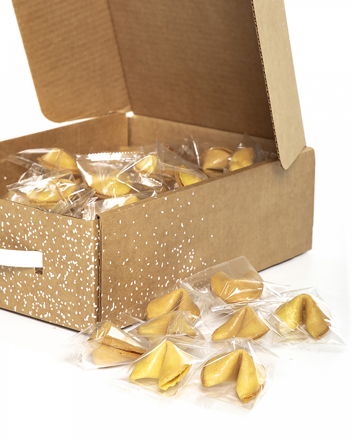 картинка Печенье с предсказаниями на Новый год в подарочной коробке от магазина Компания+